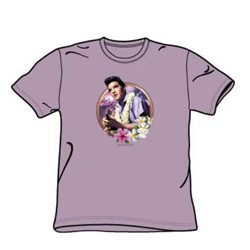 Elvis - Luau King - Big Boys Lavender S/S T-Shirt For Boys