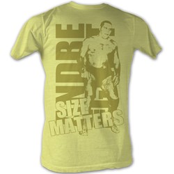 Andre The Giant - Mens Size Gold T-Shirt In Yellow Heather