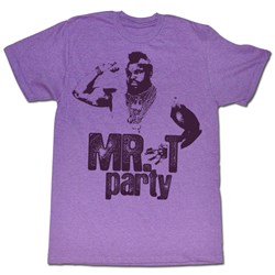 Mr. T - Mens Mr T Party T-Shirt In Neon Purple Heather