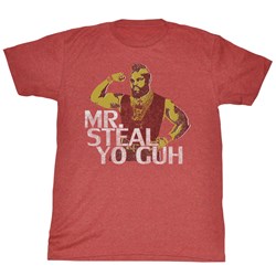 Mr. T - Mens Mr. Steal Yo Guh T-Shirt In Red Heather