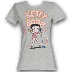 Betty Boop - Womens Chillin In Da Club T-Shirt In Gray Heather