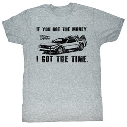 Back To The Future - Mens Got Da Money T-Shirt In Gray Heather