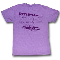 Back To The Future - Mens Future Purple T-Shirt In Neon Purple Heather