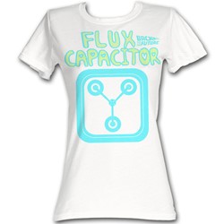 Back To The Future - Womens Fun Flux T-Shirt In White