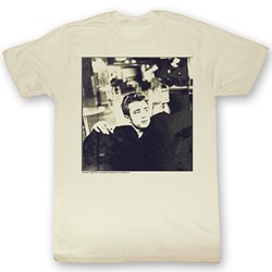 James Dean - Mens Kicked Back T-Shirt In Vintage White