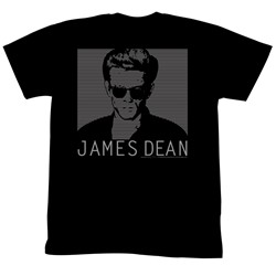 James Dean - Mens Striped Up Dean T-Shirt In Black
