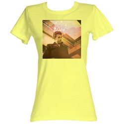 James Dean - Womens Kicked Back T-Shirt In Bright Yellow