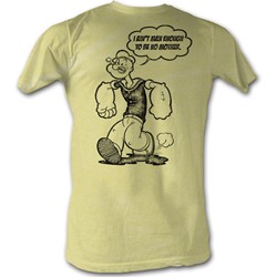 Popeye - Mens Man Enough T-Shirt In Yellow Heather