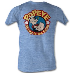 Popeye - Mens Popeye Strong T-Shirt In Light Blue Heather