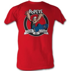 Popeye - Mens Born To Skate T-Shirt In Red
