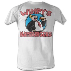 Popeye - Mens Wimpys Burgers T-Shirt In White