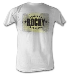Rocky - Mens Italian  T-Shirt In White