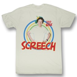 Saved By The Bell - Mens Screech! T-Shirt In Vintage White