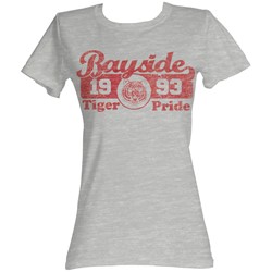 Saved By The Bell - Womens Tiger Pride T-Shirt In Gray Heather