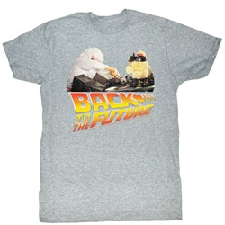Back To The Future - Mens Working T-Shirt in Gray Heather