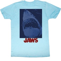 Jaws - Mens Underwaterstyle T-Shirt in Neon Blue Heather