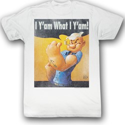 Popeye - Mens Guess What T-Shirt in White