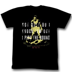Muhammad Ali - Knocking Mens T-Shirt In Black