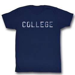Animal House - Distress College Mens T-Shirt In Navy