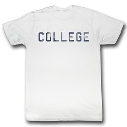 Animal House - Distress College Mens T-Shirt In White