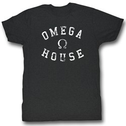 Animal House - Omega House Mens T-Shirt In Charcoal Heather