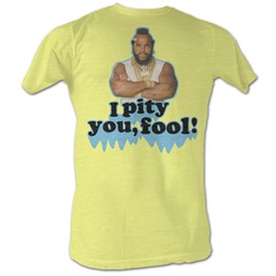 Mr. T - I Pity You Mens T-Shirt In Bright Yellow Heather
