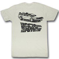 Back To The Future - Dmc Ink Mens T-Shirt In Dirty White