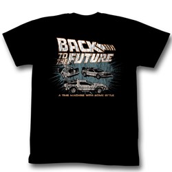Back To The Future - Cars Mens T-Shirt In Coal