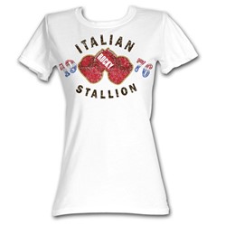 Rocky - Gloves 1976 Womens T-Shirt In White Burnout