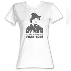 Rocky - My Mom Hits Harder Womens T-Shirt In White
