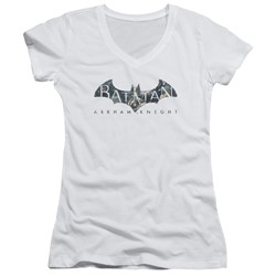 Batman - Womens Descending Logo V-Neck T-Shirt