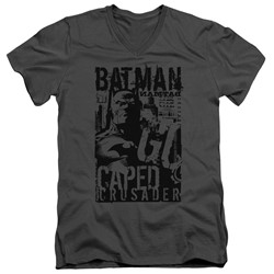 Batman - Mens Caped Crusader V-Neck T-Shirt