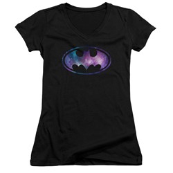 Batman - Womens Galaxy Signal V-Neck T-Shirt
