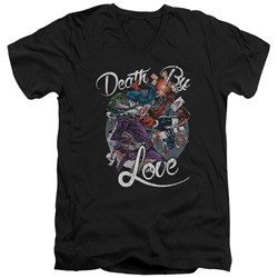 Batman - Mens Death By Love V-Neck T-Shirt