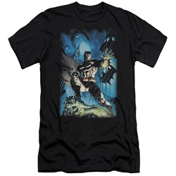 Batman - Mens Stormy Dark Knight Slim Fit T-Shirt