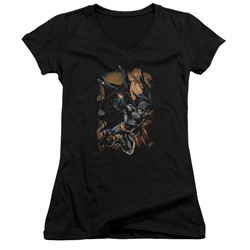 Batman - Womens Grapple Fire V-Neck T-Shirt