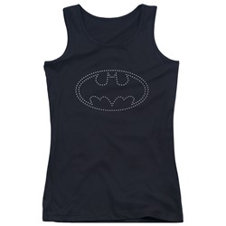Batman - Juniors Bat Rhinestones Tank Top