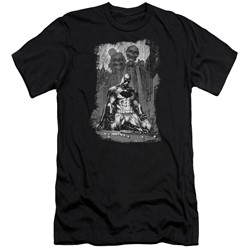 Batman - Mens Sketchy Shadows Slim Fit T-Shirt