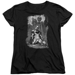 Batman - Womens Sketchy Shadows T-Shirt