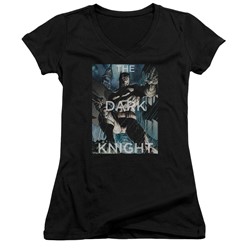 Batman - Womens Fighting The Storm V-Neck T-Shirt