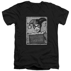 Batman - Mens Harley Inmate V-Neck T-Shirt