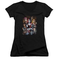 Batman - Womens Bad Girls V-Neck T-Shirt
