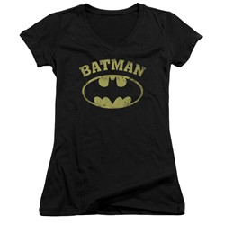Batman - Womens Over Symbol V-Neck T-Shirt
