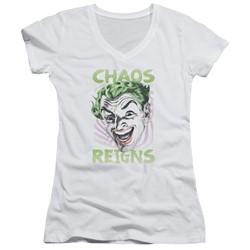 Batman Classic Tv - Womens Chaos Reigns V-Neck T-Shirt