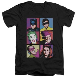 Batman Classic Tv - Mens Pop Cast V-Neck T-Shirt