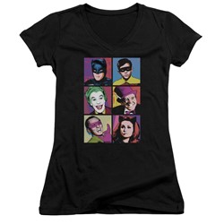 Batman Classic Tv - Womens Pop Cast V-Neck T-Shirt