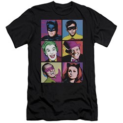 Batman Classic Tv - Mens Pop Cast Slim Fit T-Shirt