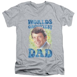 Brady Bunch - Mens Worlds Grooviest V-Neck T-Shirt
