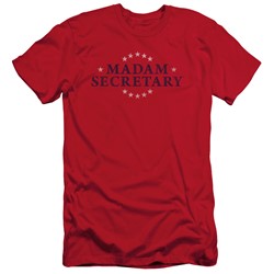 Madam Secretary - Mens Distress Logo Slim Fit T-Shirt