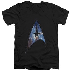 Star Trek - Mens Galactic Shield V-Neck T-Shirt